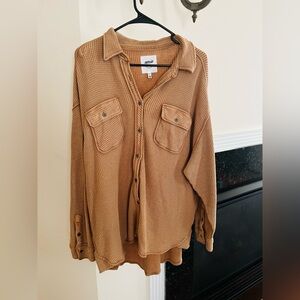 NWOT Aerie Lumber Jane Waffle Shirt